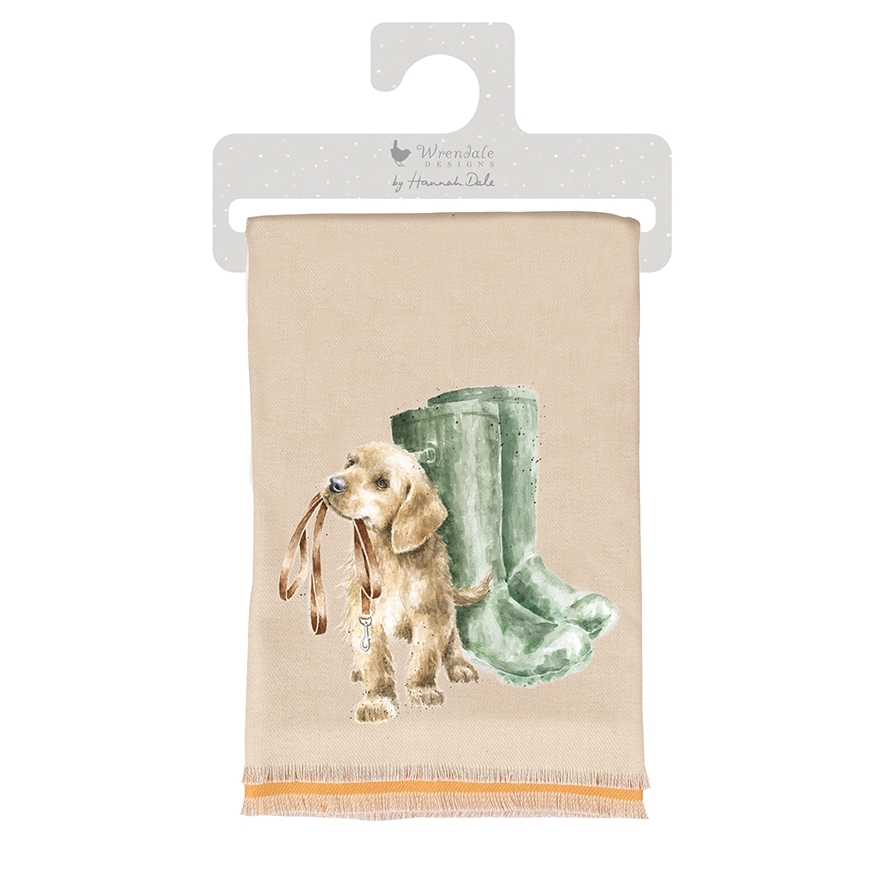 Hund Winterschal "Hopeful" 700 x 1900mm Wrendale Designs