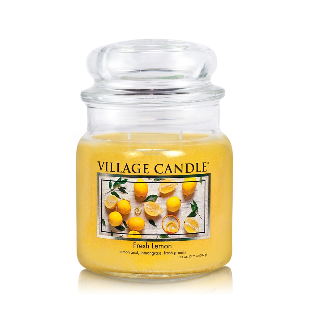 Fresh Lemon 16 oz Glas (2-Docht) Village Candle
