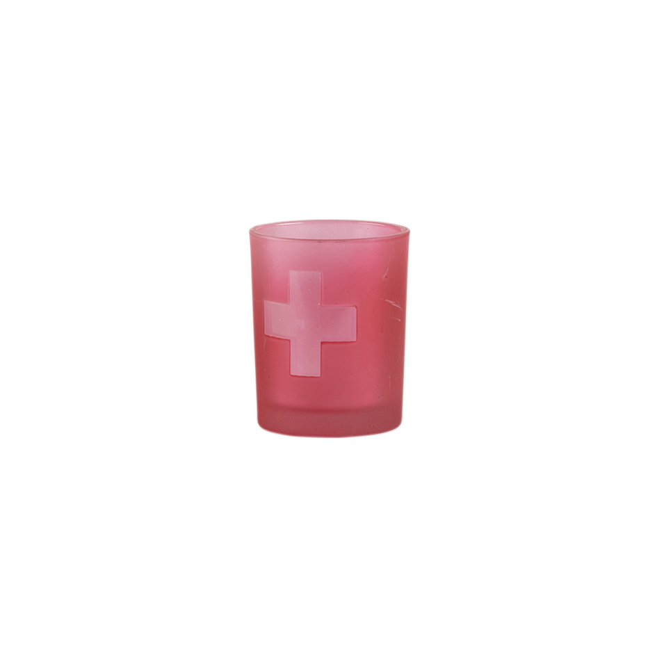 Votivglas rot CH-Kreuz