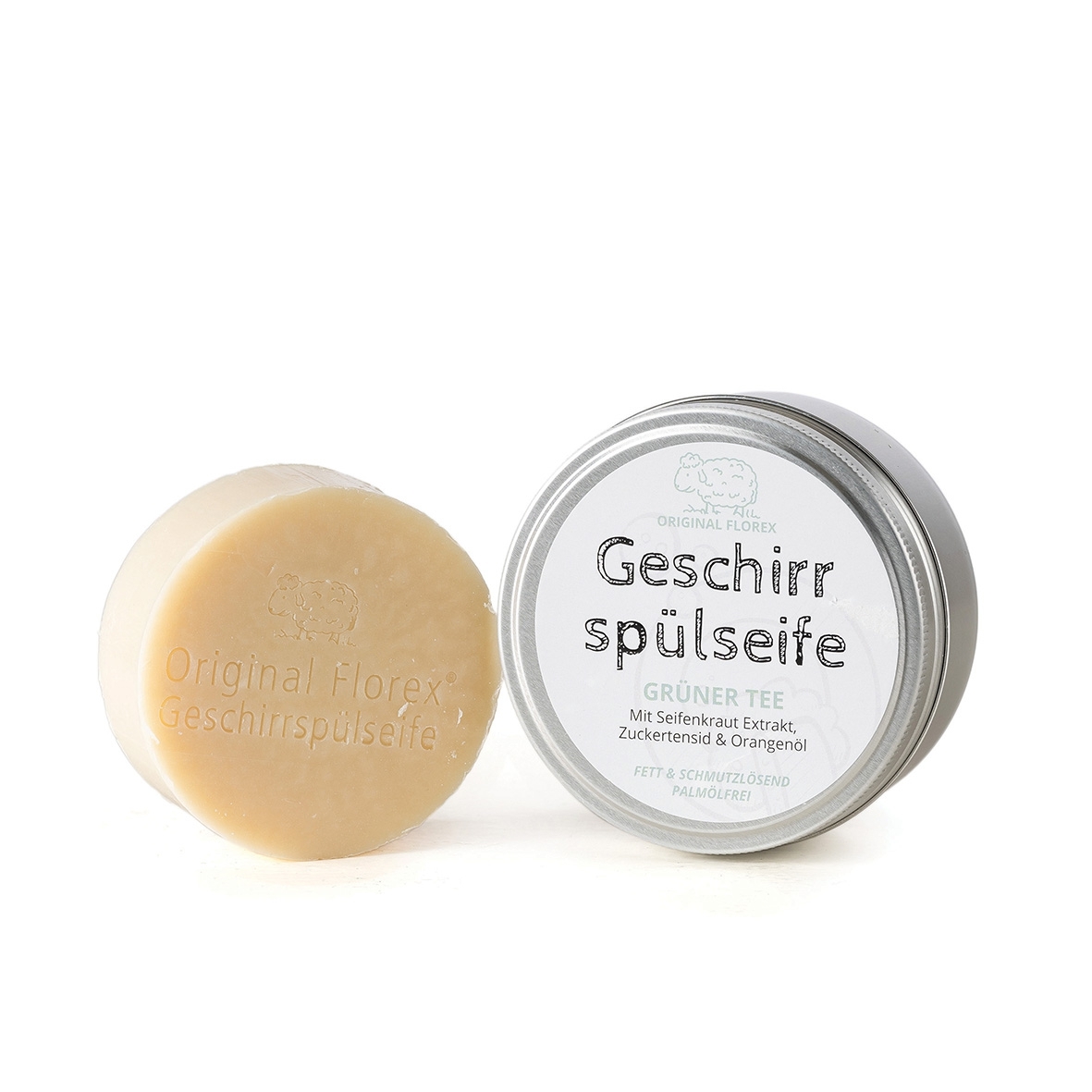 Geschirrspülseife Zero Waste Grüntee in Alu-Dose