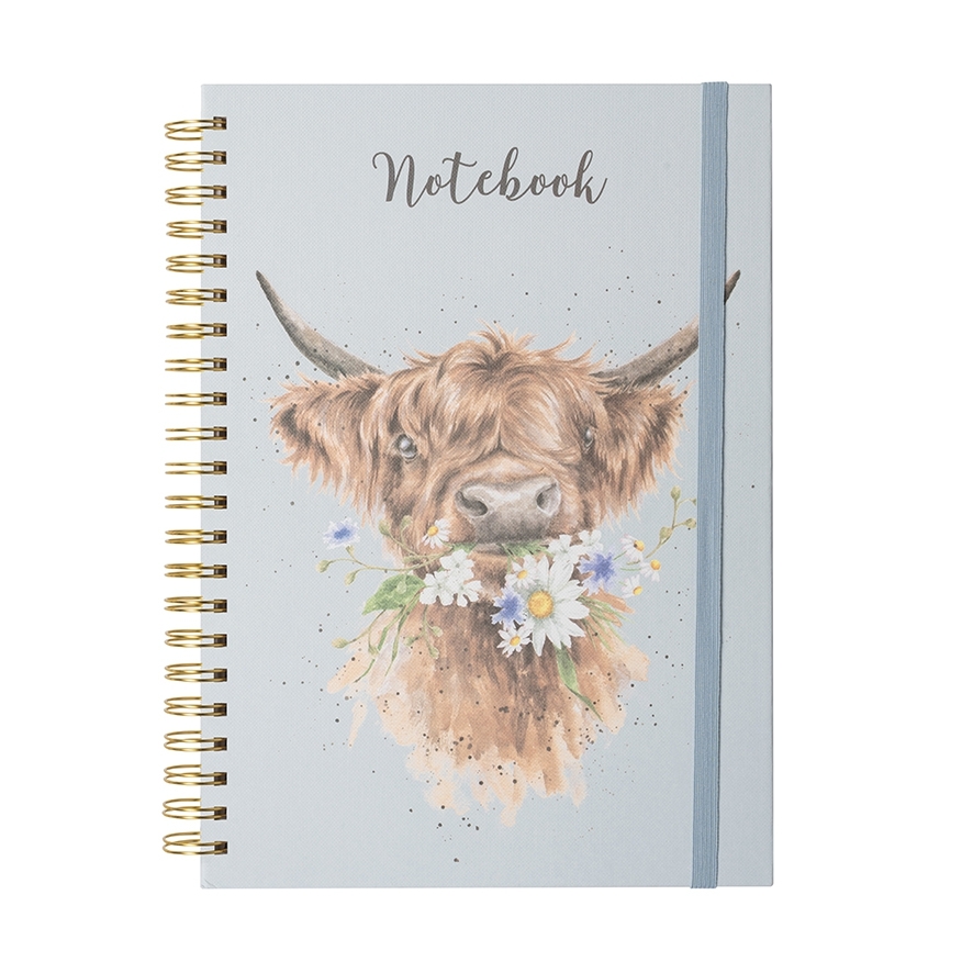 Hochlandkuh A4 Notizbuch „Daisy Coo“ 210 x 297mm Wrendale Designs