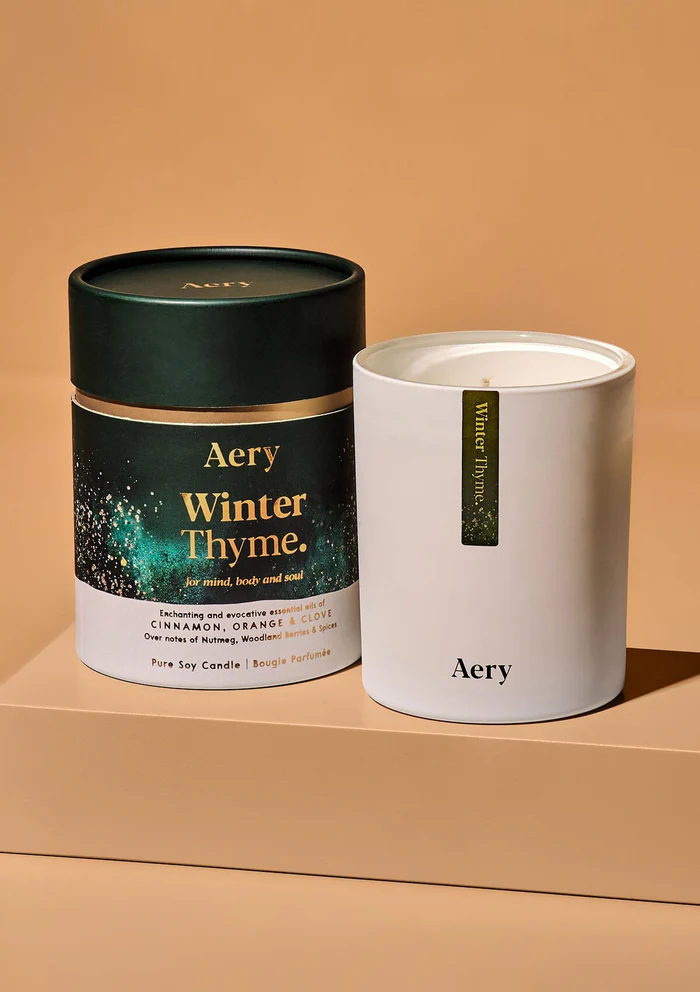 Winter Thymian Duftkerze Aery Living - Orangennelke und Thymian