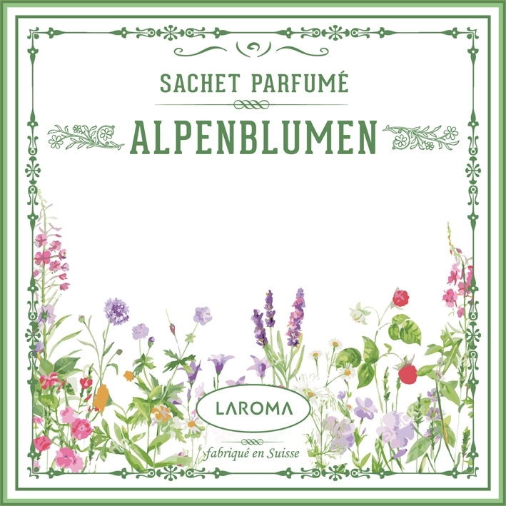 Alpenblumen Duftsachet  Suisse120x120mm