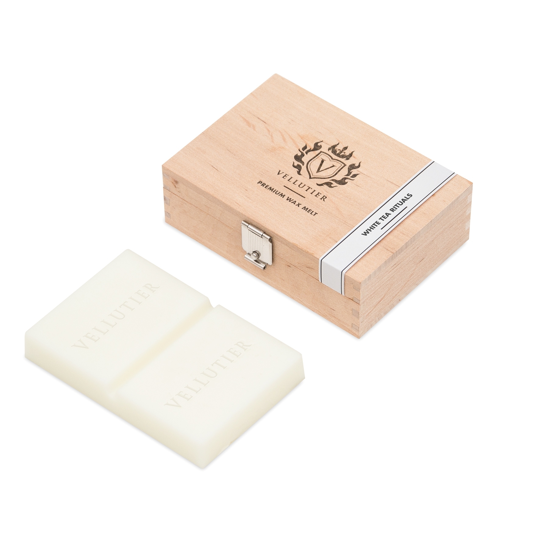 White Tea Rituals Exklusiver Wax Melt 50g Holzbox