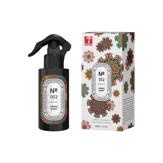 Sandal Wood N°52 Swiss Made Roomspray 100 ml Hello Candle