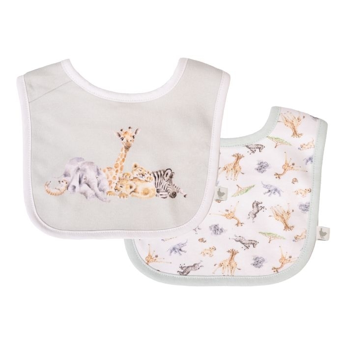 Afrikanisches Tier "Little Savannah" Lätzchen-Geschenkset Wrendale Designs