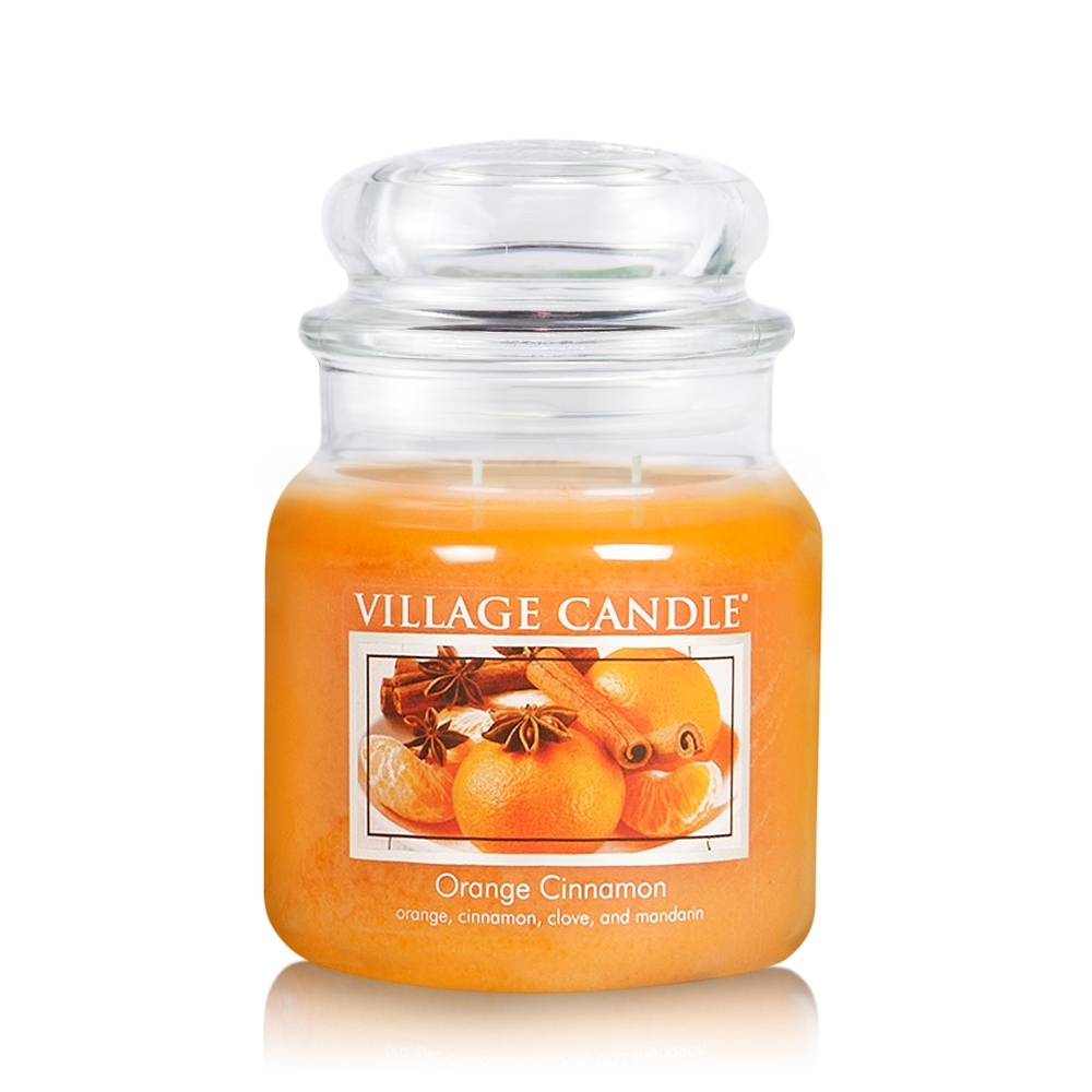 Orange & Cinnamon 16 oz Glas (2-Docht) Village Can