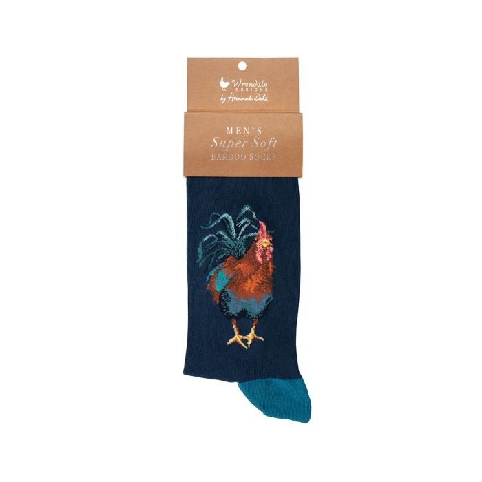 Hähnchen Herrensocken "Colours of the Rainbow" Herrengrösse Wrendale Designs