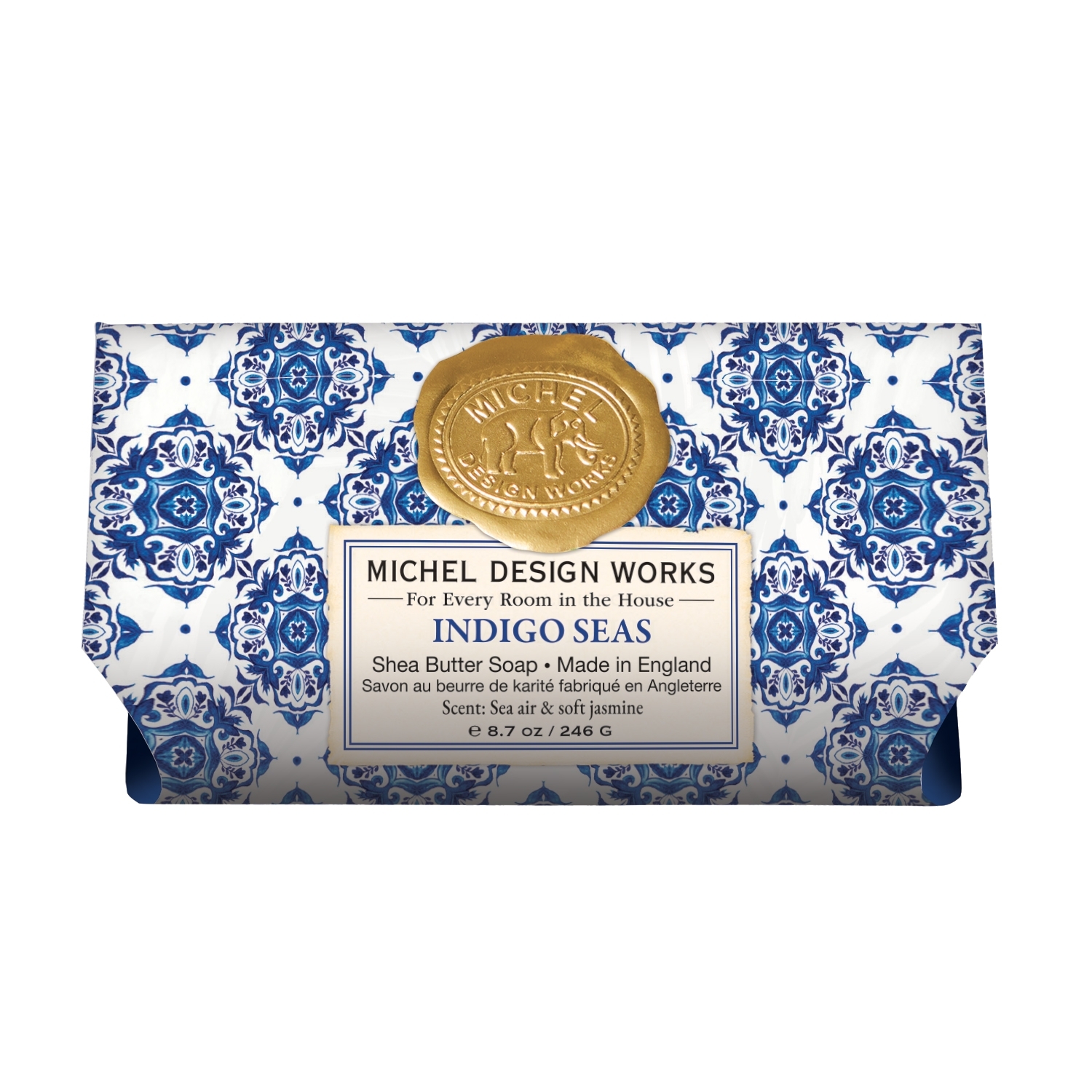 Indigo Seas Seife verpackt extragross 246g Michel Design Works