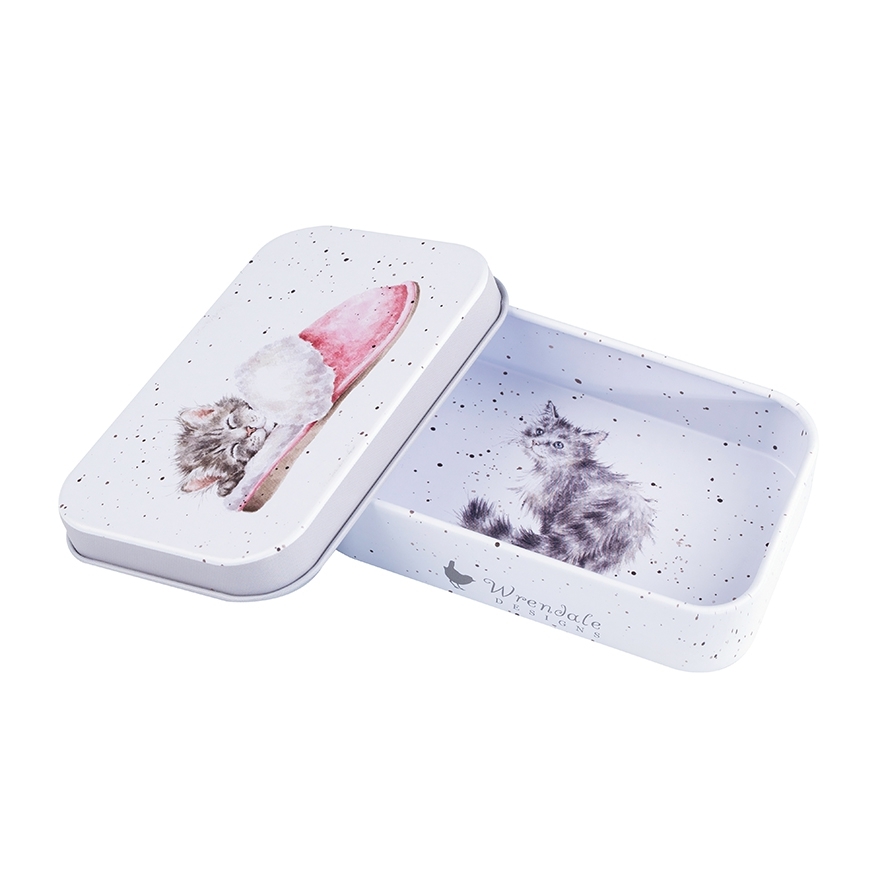 Katze Minidose The Snuggle is Real" 95 x 60 x 20mm Wrendale Designs