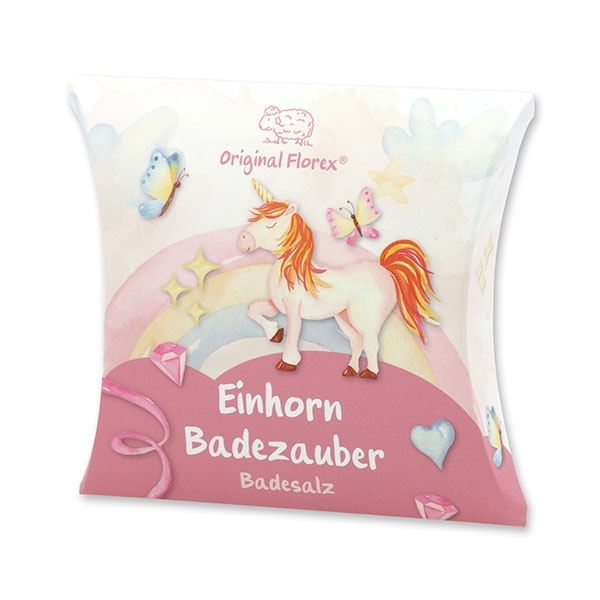 Badesalz 120g im Kissen "Einhorn Badezauber", Blütenzauber