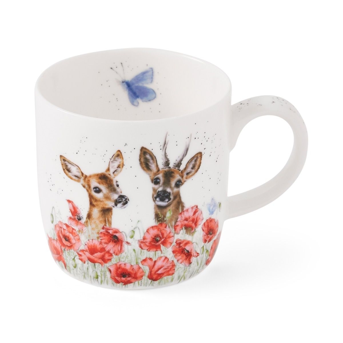 Rehe in Blumenwiese Tasse klein "Deer to me" Wrendale Designs
