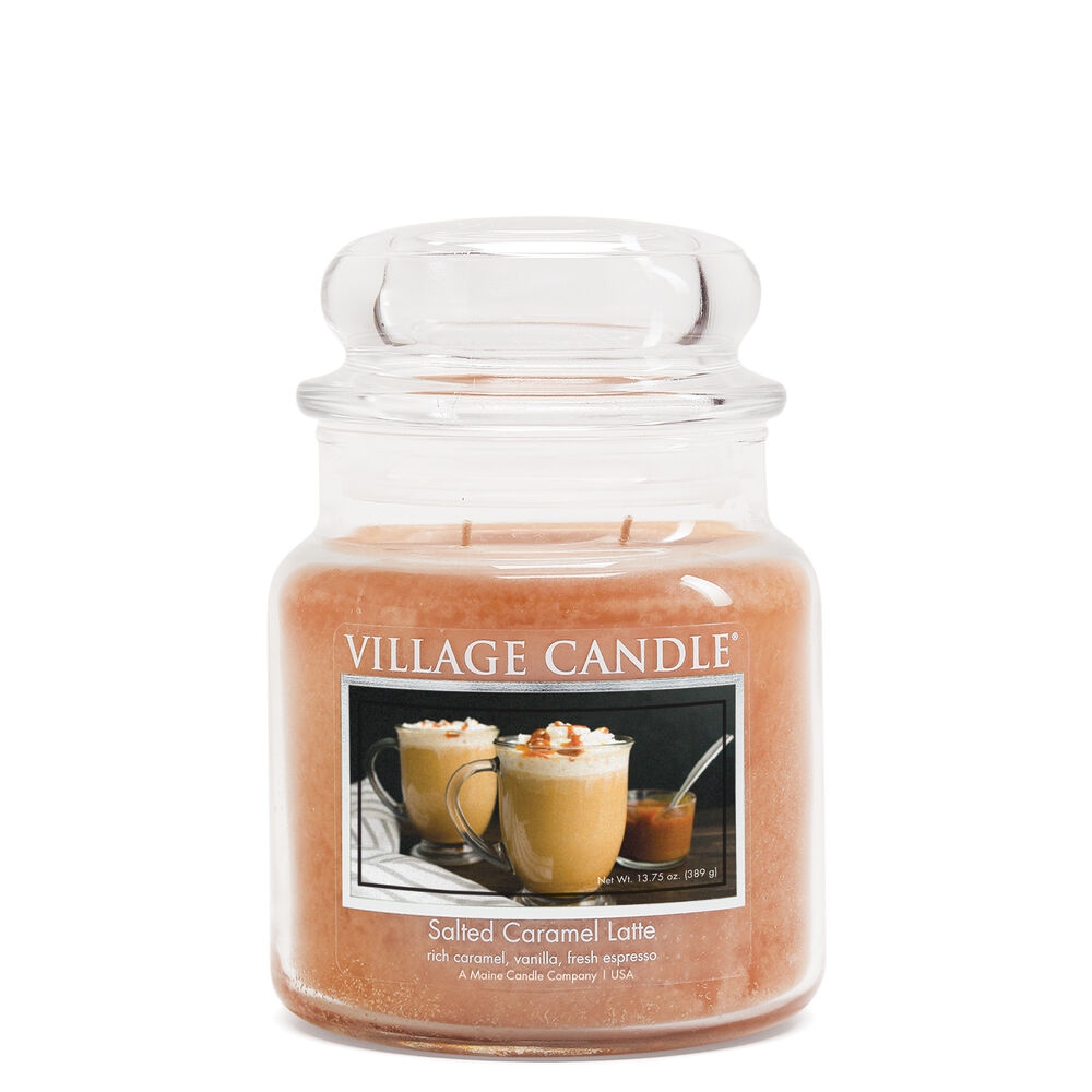Salted Caramel Latte 16 oz  (2-mèches) Village Candle